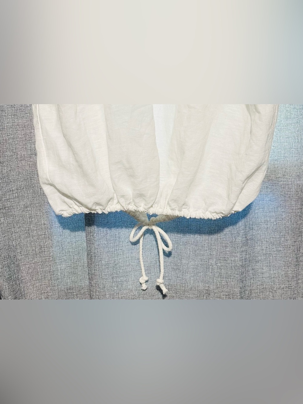 NWOT Coral Bay 100% Linen Open Front Boho Drawstring Duster Coastal Summer Layer - Picture 6 of 8